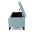 Contemporary Storage Ottoman Bench With Polyester Upholstery