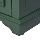 Bathroom Vanity With Ceramic Sink Combo, Modern Freestanding Storage Cabinet With Silver Handles