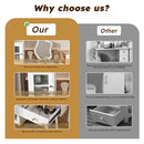 Vanity Dressing Table With LED Mirror & Storage Makeup Desk With 3 Drawers, 2 Open Shelves & 4 Hidden Cabinets - White