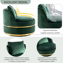 360 Degree Swivel Over Sized Upholstered Barrel Chair