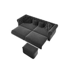 3 In 1 Convertible Sleeper Sofa Bed With Movable Ottoman