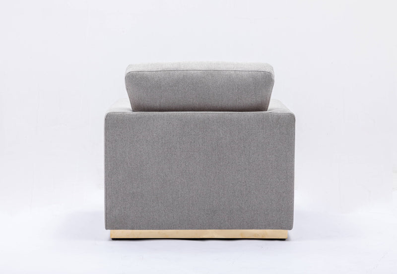 Valin - 3 Piece Living Room Set Meeting Room And Small Apartment Sofa Loveseat Chair - Gray