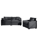 Elegant Corduroy Oversized Sectional Sofa Set With Deep Seats And Flexible Layout