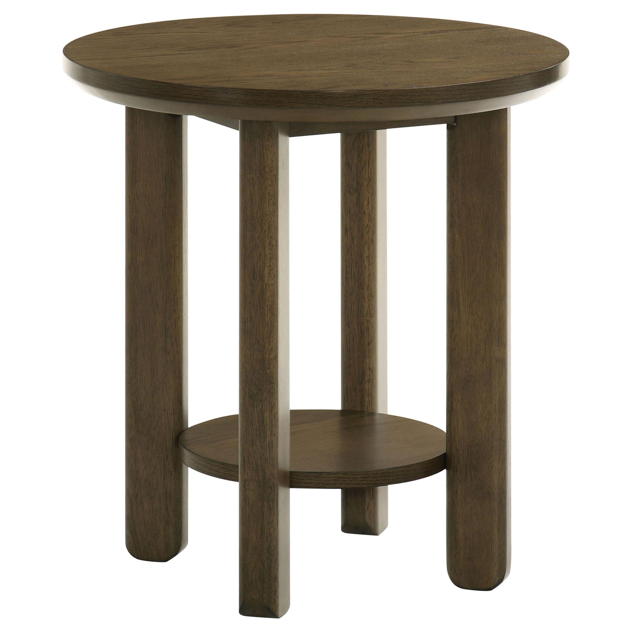 Ottowa 2-piece Round Wood Coffee Table Set Brown - Atlantic Fine Furniture Melbourne FL