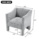 Barrel Accent Chair With Enclosed Arms