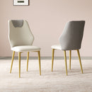 Dining Chairs (Set of 2) - Beige / Gray