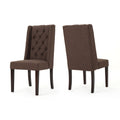 Sophisticated Tufted Dining Chair With High Back Design