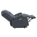 Omarion - Power Recliner With Lift, Heating & Massage - Blue Chenille