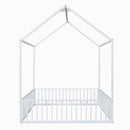 Metal House Bed With Fence And Door