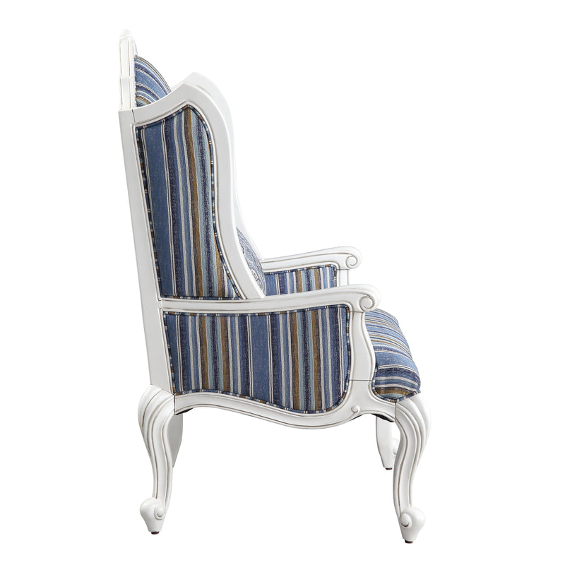 Ciddrenar - Chair - Fabric & White Finish - Atlantic Fine Furniture Inc