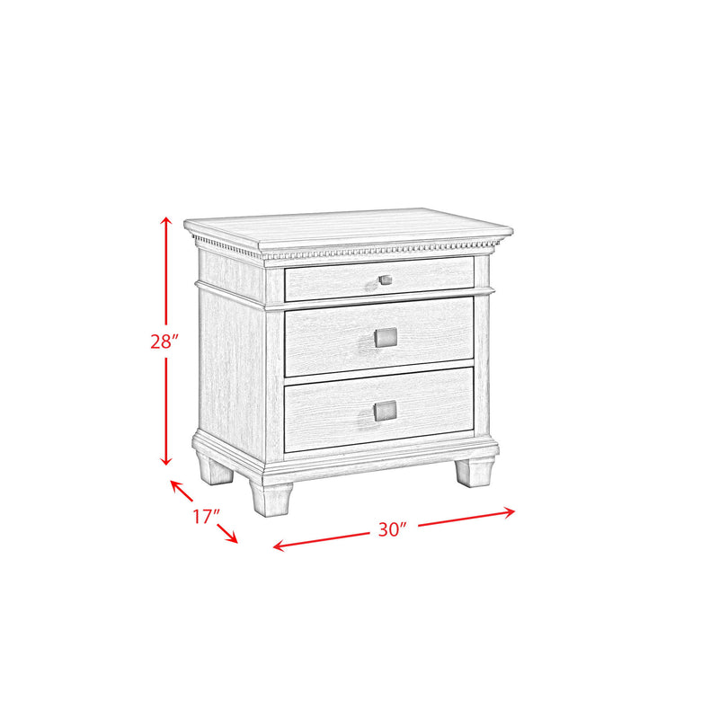 Crawford - Nightstand With Usb - Grey