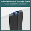 Diamond Shaped Corner Shower Door, Inward Sliding, Stainless Steel Frame