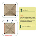 Bar Stools Paper Rope Weave Dining Chairs With Back Hand Weave Stools For Kichen Island, Bar & Counter (Set of 2)