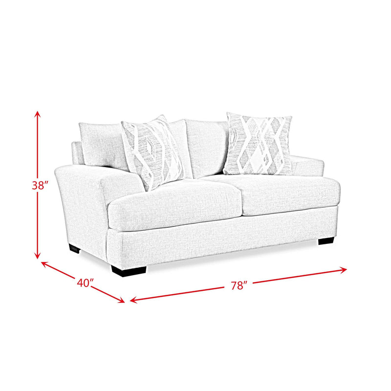 Style Line 9010 - Loveseat - Fentasy Silver With 2 Pillows Exotica Birch