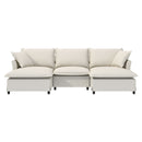 Sectional Sofa With Ottoman Cloud Couch Set With Throw Pillows, Free Combination