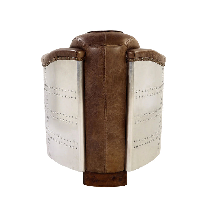 Brancaster - Grain Leather Chair - Brown