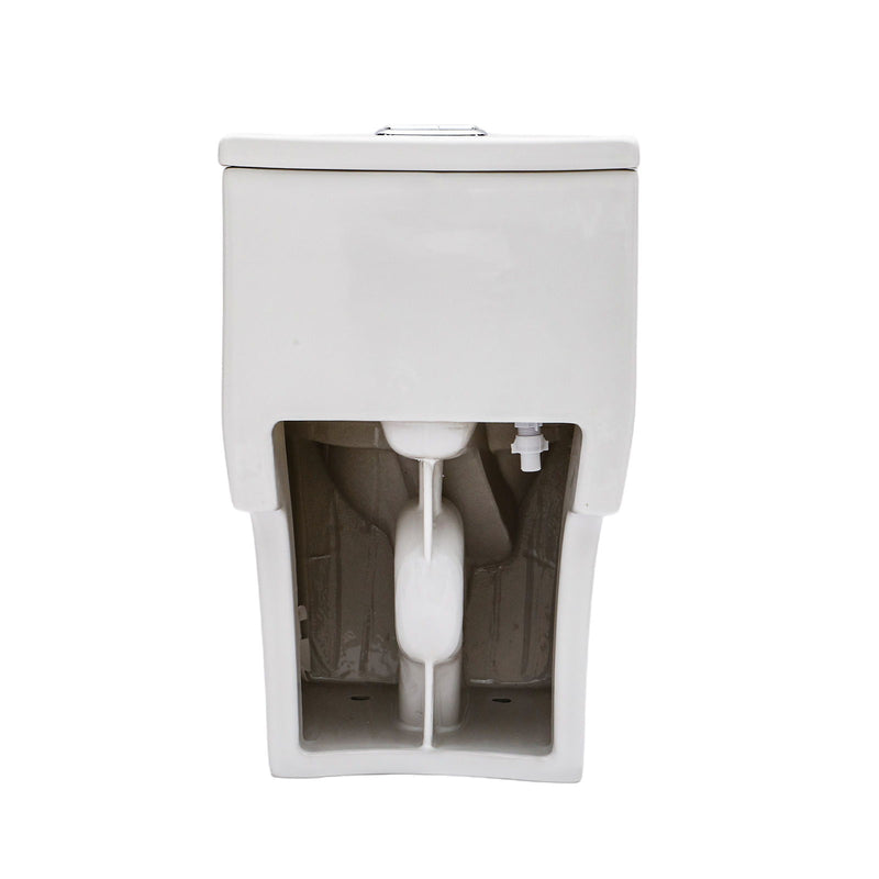 1 Piece Toilet For Bathroom, Dual Flush 1.24 / 1.43 Gpf, Soft Closing Seat - White