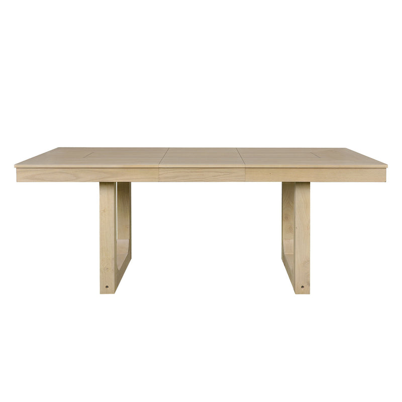 Farmhouse Wooden Kitchen Table With Removable Leaf