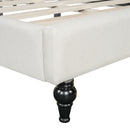 Modern L Shaped Linen Daybed With Legs