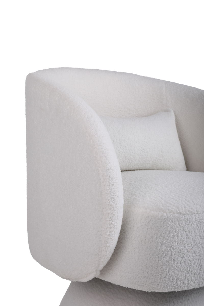 Swivel Accent Chair, Armchair Round Barrel Chair In Fabric For Living Room Bedroom