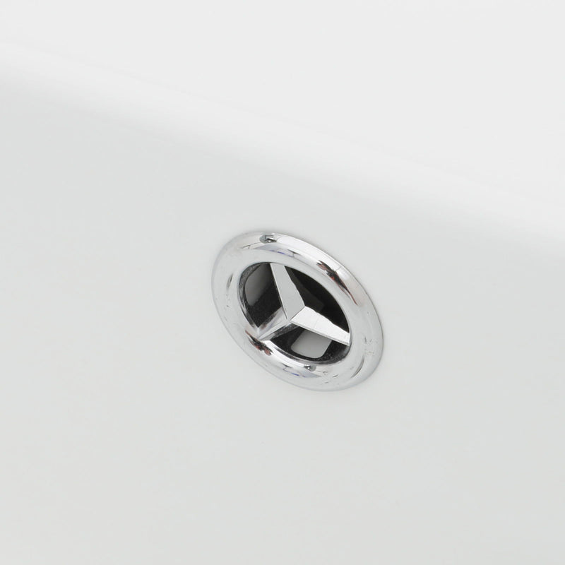 Wall Mounted Bathroom Sink With Towel Bar & Overflow - White / Black