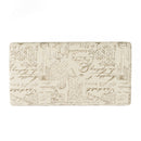 Parisian Upholstered Fabric Storage Ottoman - Beige / Reclaimed Natural