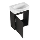 Modern Bathroom Vanity With Ceramic Basin, Wall Mounted Floating Sink Combo, Storage Cabinet