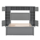Bed With All In One Cabinet, Shelf And Sockets, Trundle