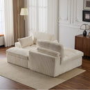 Double Chaise Lounge Chair, Oversized Upholstered Sleeper Cloud Couch