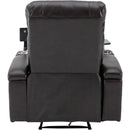 Power Recliner With Storage Arms, Cupholders, Swivel Tray Table And Cell Phone Stand - Brown