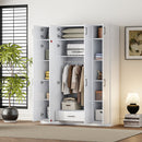 Contemporary 4 Door Wardrobe With 1 Drawer And Top Cabinet