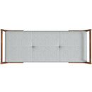 Cora - Mid-Century Modern Gray Bench - Gray