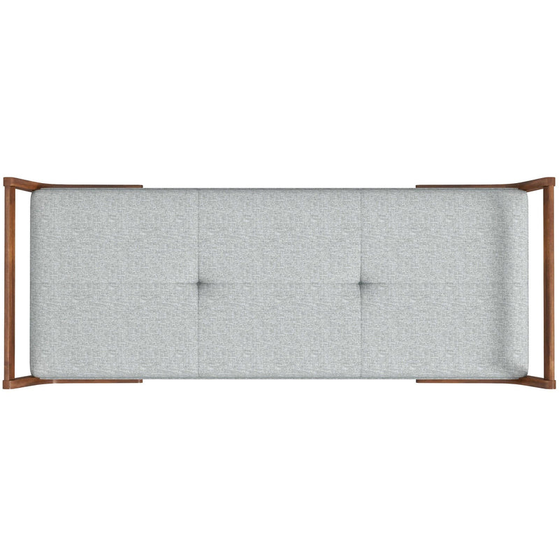 Cora - Mid-Century Modern Gray Bench - Gray