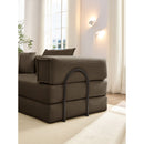 Modular L Shaped Floor Living Room Sofa Set With 6 Pillows