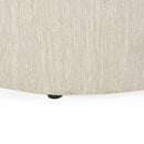 Contemporary Ottoman With Tonal Piping And Button Tuft Design