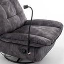 Modern Swivel Gliding Recliner Chair With Rocking Function And Phone Holder, Large Comfortable