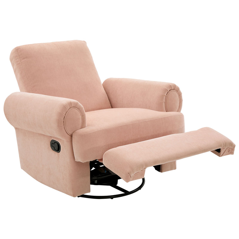 Manual Swivel Recliner Rocker Chair With Adjustable Backrest
