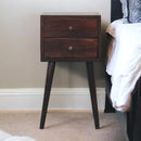 Mini 2 Drawer Nightstand - Walnut