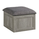 Uster - Coffee Table With Four Storage Stools - Gray