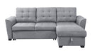 Avery - Sleeper Sectional Sofa With Reversible Storage Chaise - Light Gray