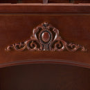 Traditional End Table With Charging Station, Narrow Side Table With USB Ports And Outlets - Red Walnut