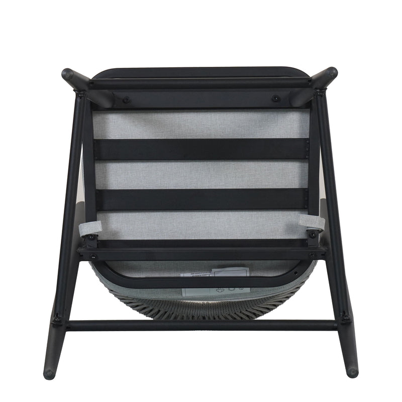 Outdoor 26" Counter Height Metal Frame Counter Stools With Scallop Shaped Backrest & Water Resistant Cushions