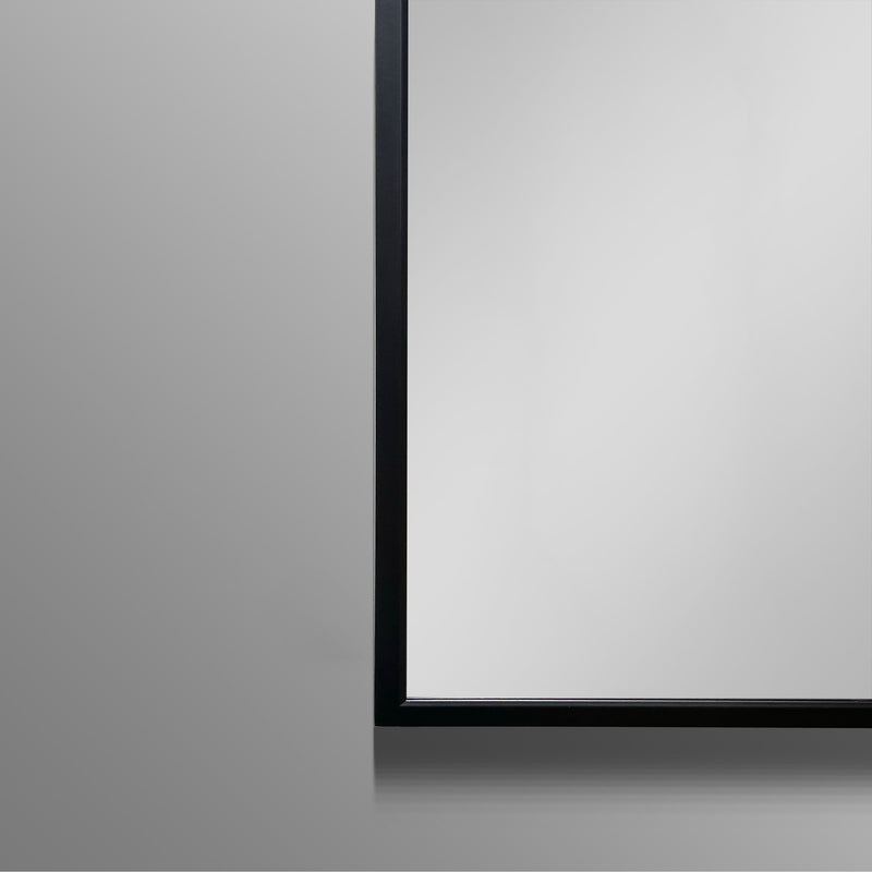 26X30" Black Metal Framed Wall Mount Or Recessed Bathroom Medicine Cabinet With Mirror - Black