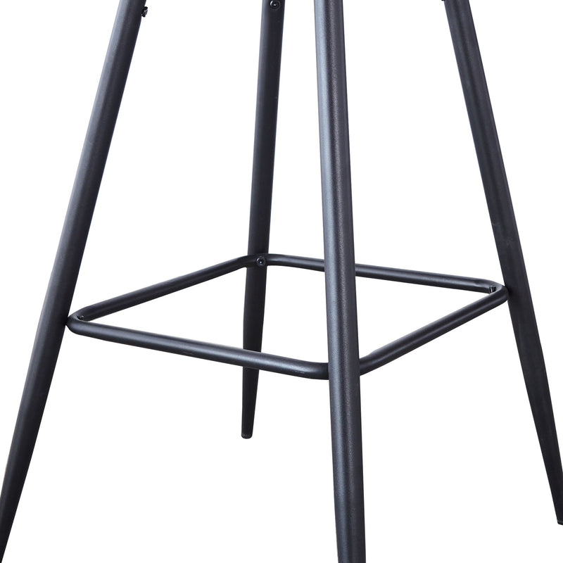 Velvet Barstool With Back (Set of 2)