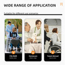 Lightweight Foldable Transport Wheelchair For Adults With Double X Force Support