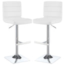 Bianca - Square Upholstered Adjustable Bar Stools (Set of 2) - Atlantic Fine Furniture Inc