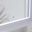 40.95" Newly Designed Smart Mirror Dressing Table With Drawers And Storage Cabinet, Dressing Table With Dressing Pad For Bedroom, Dressing Room