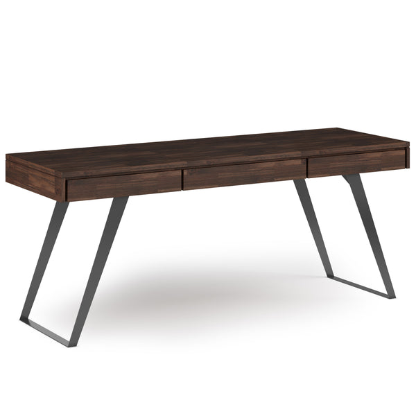 Lowry - Large Desk - Distressed Charcoal Brown