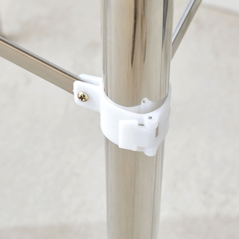 Simple Silver Stainless Steel Folding Table Frame Multifunctional Space Saving Design.Separate Folding Table Legs That Can Be Paired With Various Sizes And Styles Of Tabletops - Silver