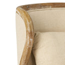 Crenshaw - Wing Arm Chair With Oak Frame And High Back - Beige